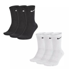 Nike Dri-Fit Sport Tennissocken Cushioned Crew 3 6 9 Paar schwarz/weiß SX7676