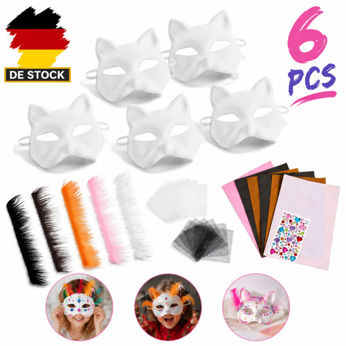 Stk katzenmasken zum - stk, bemalen