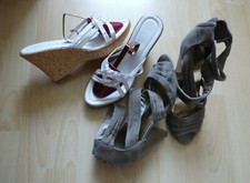 CHORUZ Pantoletten, Sabot DAZU Sandalette H&M  Gr. 41 Weiß u. Beige top