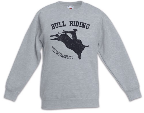 Bull riding kinder pullover - bull,