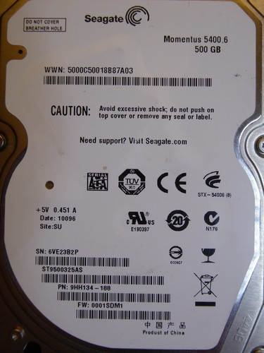 Seagate st9500325as 6ve - |,