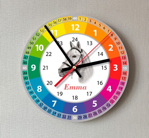 Wanduhr pferd lernuhr mit - wanduhr,