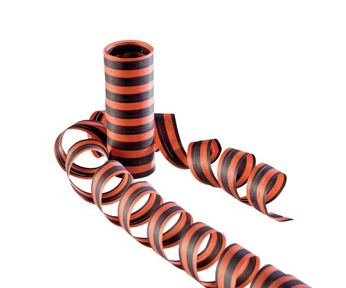 Luftschlangen schwarz orange