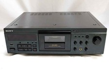 Sony TC-KA3ES Kassette Deck Schwarz Verrostetes Teile Gebraucht Junk Record Play