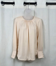 H&M Langarm Bluse hellbeige