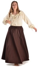 Mittelalter Rock Duzabel aus Baumwolle Rot, Schwarz, Beige, Braun LARP