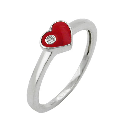 Ring kinderring mit rotem herz - mit,