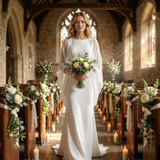 Weiße Braut Hochzeit Mohair