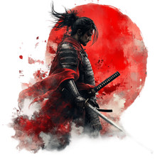 Deko Bild Samurai Krieger