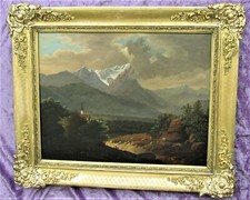 Rare Antique Oil Painting View