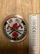 Feuerwehr  Sammlerstück Münze Coin Amerika VOLUNTEER FIREFIGHTER