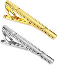 2x 6cm Krawattennadel Gold