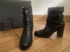 Stiefeletten Alberto Fermani Gr. 40 Schwarz Echtleder Absatz Made In Italy