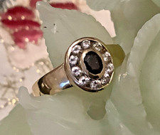 Schmuck Goldring Punze 585 Saphir 10 Steine? Handwerkskunst schöne Schmuckstück