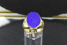 Lapislazuli Siegelring, Herrenring, 750er Gelbgold, 18 Karat