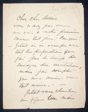 Loïe FULLER Amerikanische Tänzerin - SIGNIERTER AUTOGRAMMBRIEF 2 Seiten in "Französisch"