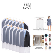 Niviy Kleidersack Anzug Weiß 12 Stück Mottenschutz Kleidersäcke,Durchscheinend