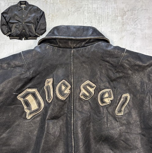 Diesel lederjacke varsity - lederjacke,