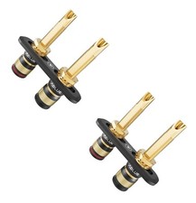 Viablue -T8- HighEnd Polklemmen - 2 Paar - Rotation Protector - Alu-Gehäuse