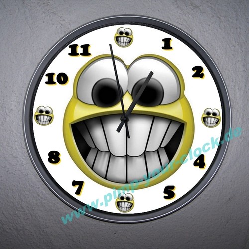 Wunderschöne wanduhr smiley - wanduhr, "