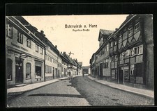 Osterwieck i. Harz, Kapellen-Straße mit Geschäften, Ansichtskarte 1927 