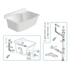 Maximus Ausgussbecken grau