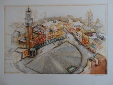 Simon Dittrich, "Siena" , Original Farbradierung, E.A.(Künstlerexemplar, 2000