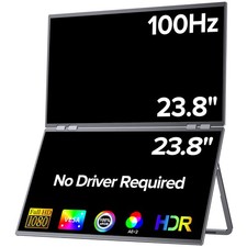 EVICIV 23,8 Zoll 1080P 100Hz Tragbarer Monitore Dual Stacked Computer Screen IPS