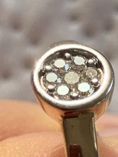 Damen Ring 585 Gold mit 7 echten natürlichen Brillanten - lupenrein (IF) 0,15