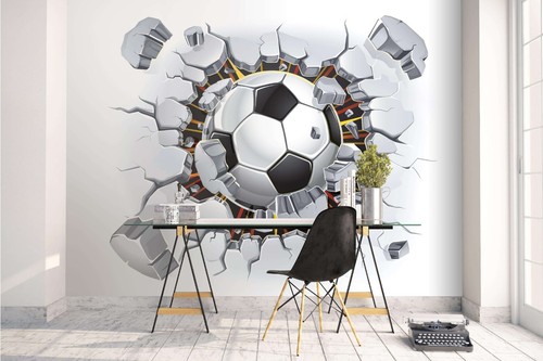 Fußball beschädigte mauer - fußball,
