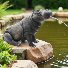 Solar Wasserspeier Nilpferd 34