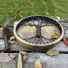 Handgefertigte-Schamanentrommel-Baum-des-Lebens-Sibirische-Musiktrommel-Ornament