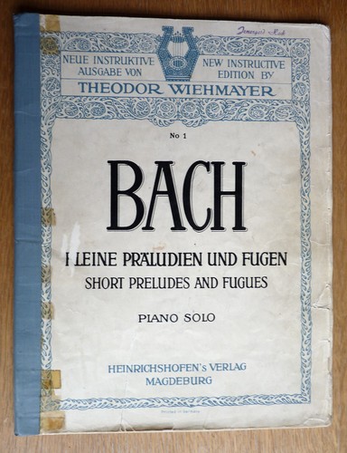 Original musiknotenheft bach - musiknotenheft,
