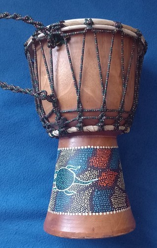 Handbemalte djembe aus - aus, holz