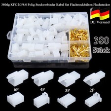 380x Steckverbinder Sortiment KFZ Stecker 2-6 Polig Auto Buchse Set 1,0-2,5 mm²