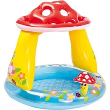 Intex 57114NP Babypool mit Pilz Dach - Kinderpool Planschbecken mit Sonnenschutz