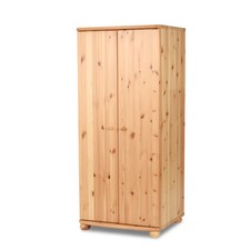 Claudia Kleiderschrank | Garderobenschrank 45 cm / 62 cm Tiefe | 100% Bio Kiefer