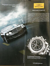 PRESSEWERBUNG 2009 UHR BREITLING THE BENTLEY MOTORS CHRONOGRAPH