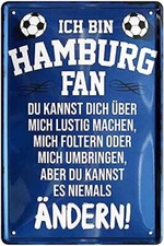 Blechschild Fußball Hier