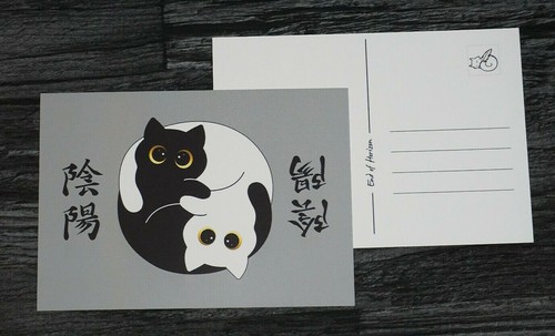 Postkarte yin und yang japan - yin, yang,