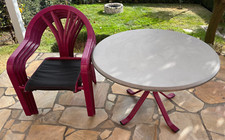 Kettler Gartentisch mit 4 Stapelsesseln - Sitzgruppe m. Aluminium-Gestellen