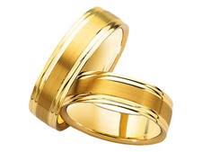 Eheringe Trauringe 585 er Gold  Massiv Gelb Gold 6mm Breit inkl. Gravur