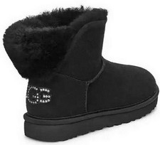 UGG CLASSIC MINI BLING SCHWARZ