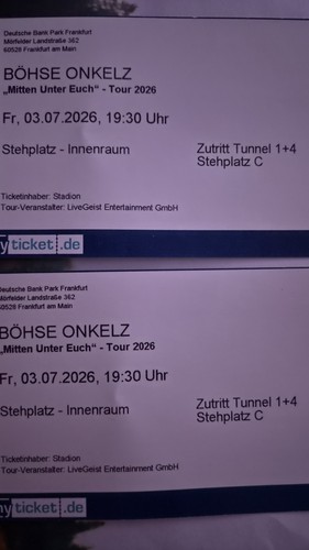 Böhse onkelz tickets - böhse,