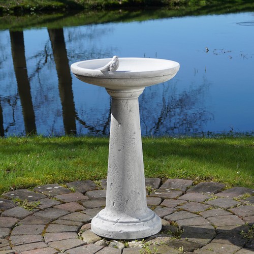 Vogelbad mit säule - mit,