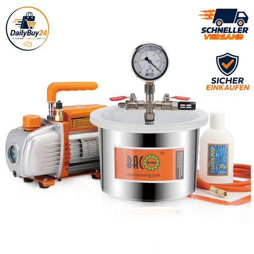 Vakuumkammer mit pumpe - vakuumkammer, 6,8l