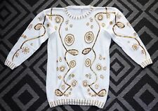 Festliche Mode  Longpullover als Strickkleid einzusetzen NUR EINMAL GETRAGEN