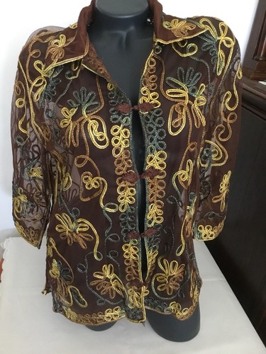 Edle bluse jacke brokat style - brokat,
