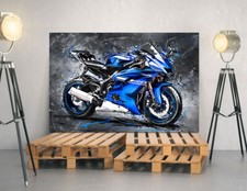 ACRYLGLAS WANDBILD YAMAHA R6 ABSTRAKT KUNSTDRUCK BILDER POSTER MOTORRAD PLAKAT