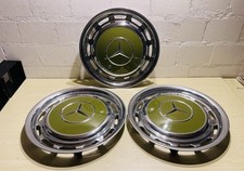 3x Mercedes 14 Zoll Radkappen W123 W109 W114 W115 874 Citrusgrün Grün